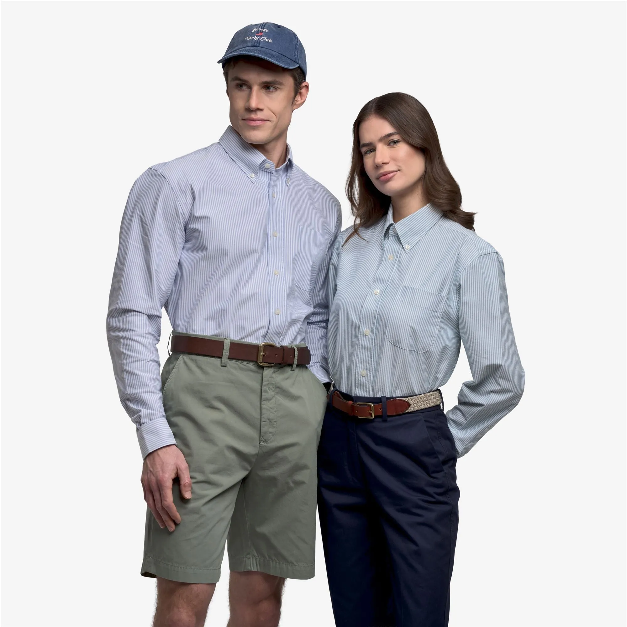 DOUBLING OX - SHIRTS - Oxford - Unisex - GREEN-WHITE sold by Sebago product image thumbnail 3