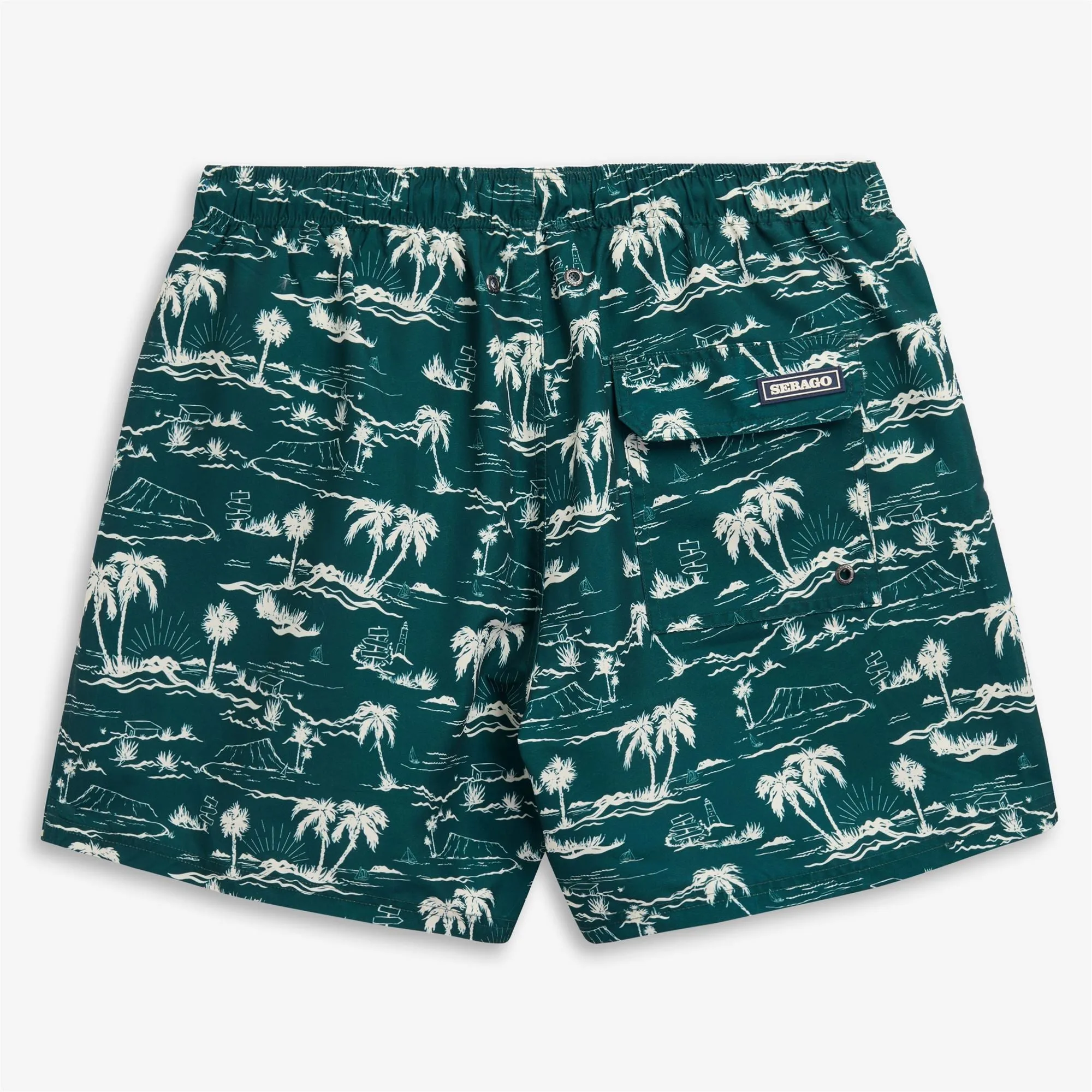 SANDBEACH - Swimming trunks - No label - Man - Fancy palm sunset green sold by Sebago product image thumbnail 2