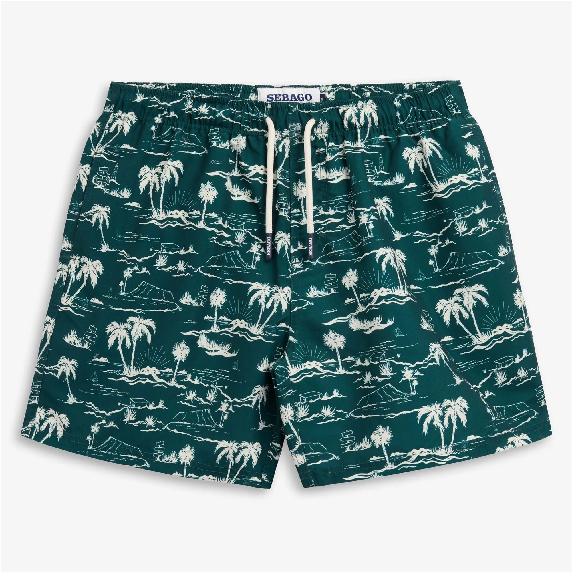 SANDBEACH - Swimming trunks - No label - Man - Fancy palm sunset green sold by Sebago