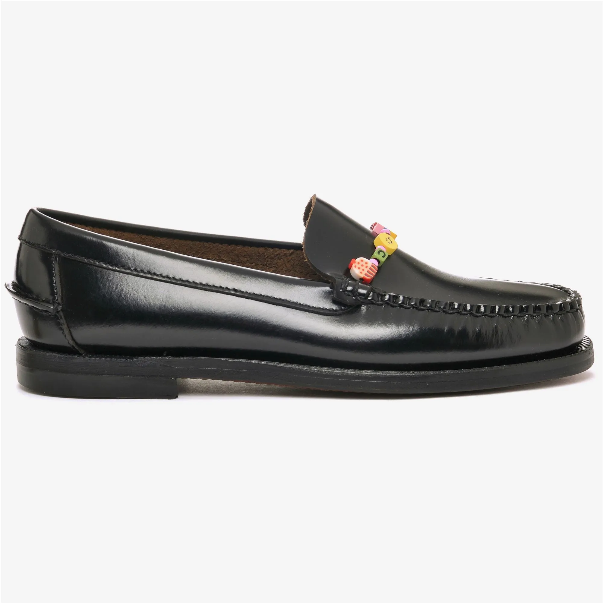 FRANK BEADS WOMAN - Moc - Moccasin - Woman - BLACK sold by Sebago