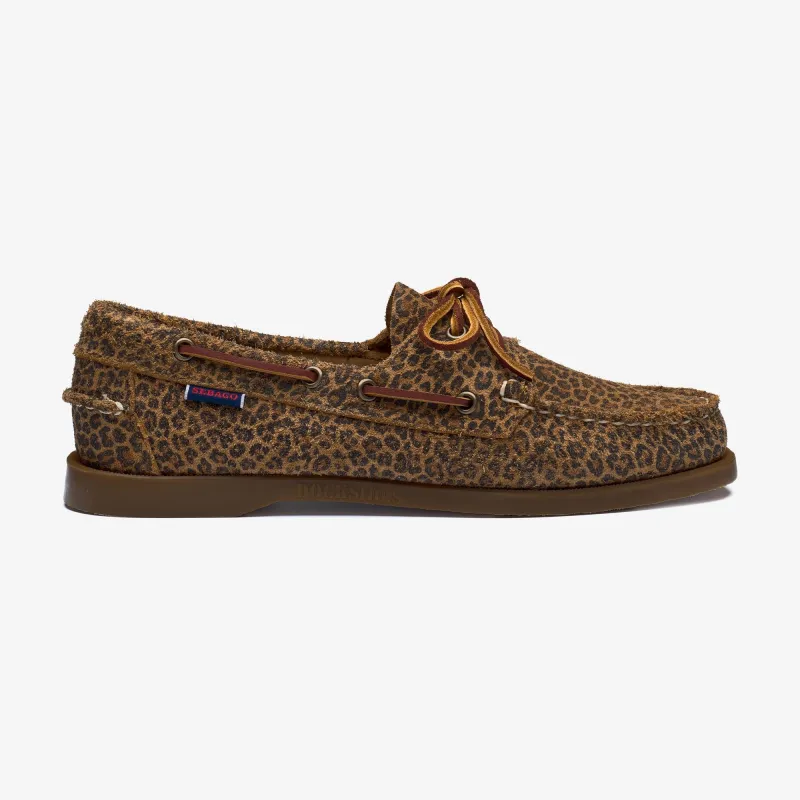 PORTLAND FLESH OUT PRINT WOMAN - Docksides - Mocassin - Woman - BROWN-LEOPARD-GUM made by Sebago