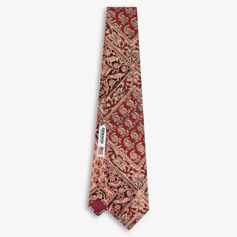 HEBRON TIE - Tie - No label - Man - Fancy rose beige-red-blue made by Sebago