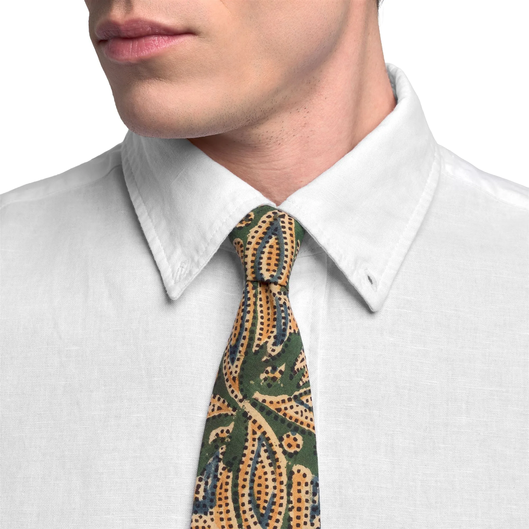 HIRAM TIE - Small Accessories - Tie - Man - FANCY GREEN-BLUE sold by Sebago product image thumbnail 4