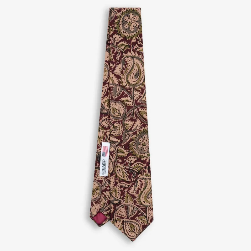 EASTBROOK TIE - Tie - Small accessories - Man - Fancy beige-green-bordeaux made by Sebago