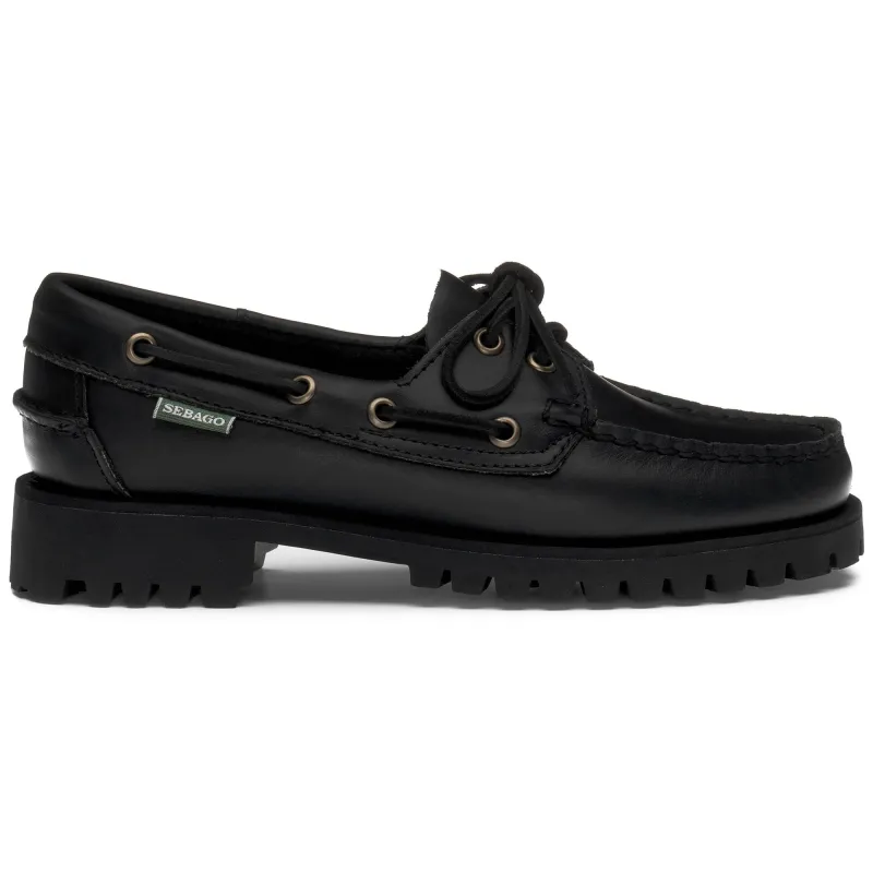 RANGER WAXY WOMAN - Docksides - Moccasin - Woman - Total Black-Black made by Sebago