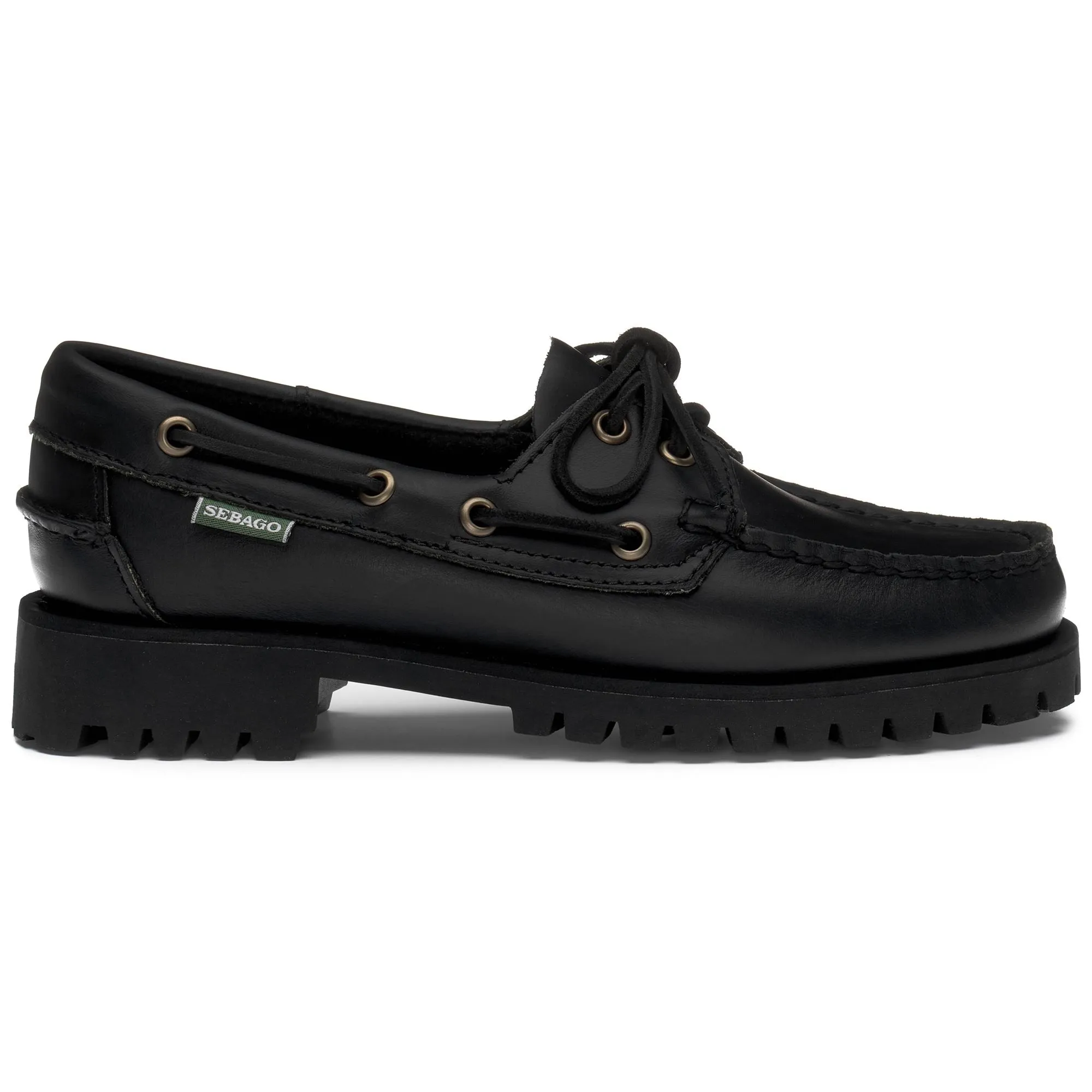 RANGER WAXY WOMAN - Docksides - Moccasin - Woman - Total Black-Black sold by Sebago