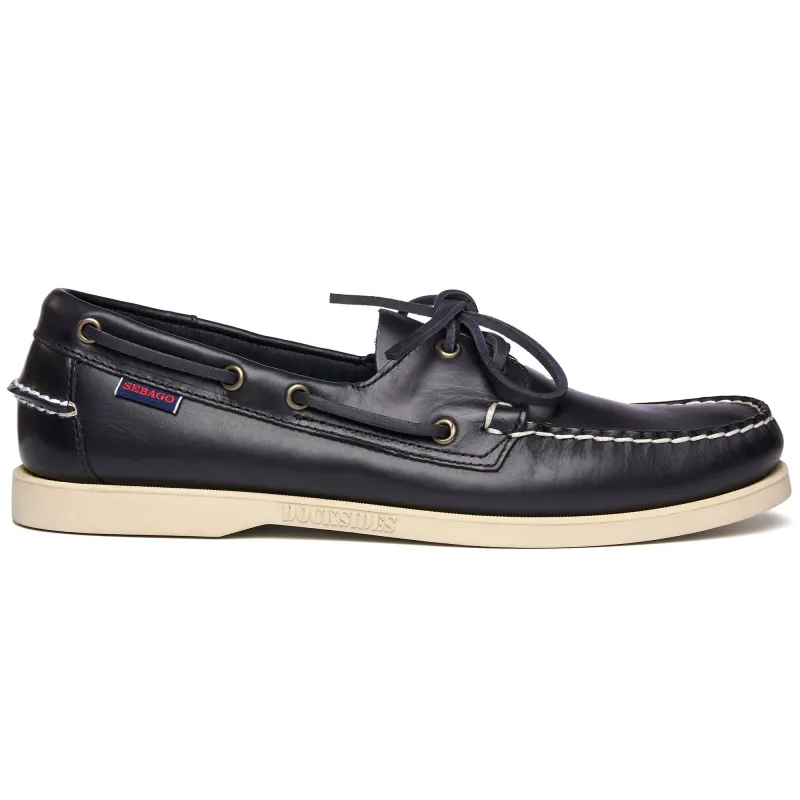 DOCKSIDES PORTLAND WAXED - Docksides - Mocassin - Man - Blue Navy made by Sebago