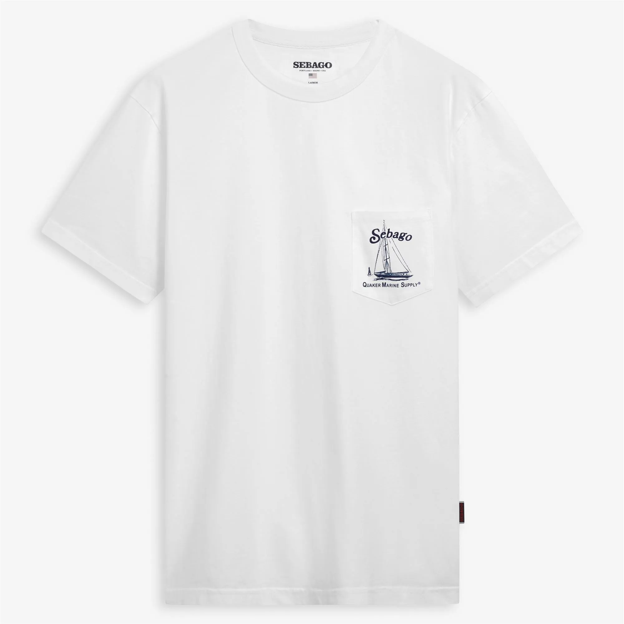 HARTLAND QUAKER MARINE - T-Shirts & Top - T-Shirt - Unisex - White Natural sold by Sebago