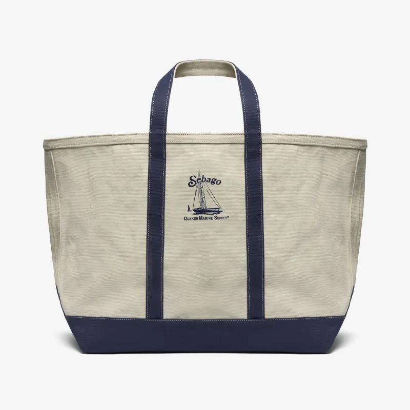 SILAS QUAKER MARINE - Bags - Tote Bag - Unisex - White Natural-Blue Navy made by Sebago