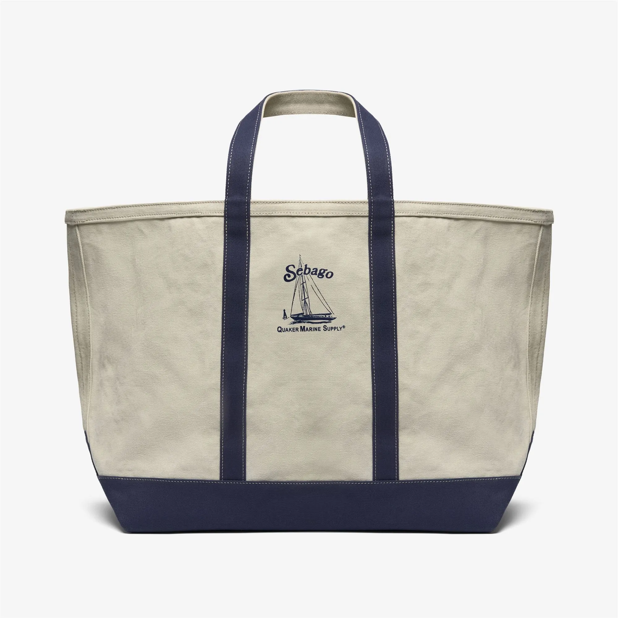 SILAS QUAKER MARINE - Bags - Tote Bag - Unisex - White Natural-Blue Navy sold by Sebago