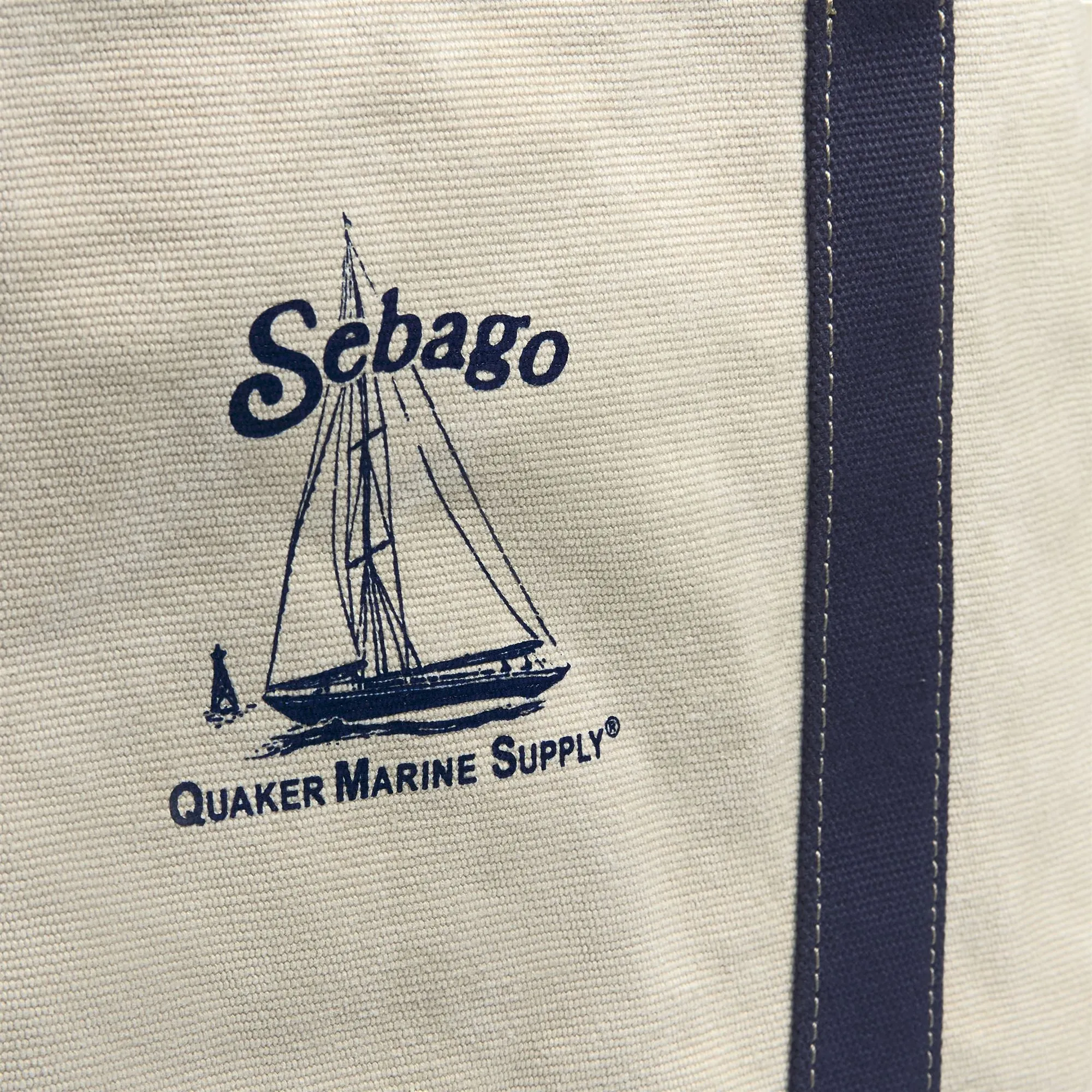 SILAS QUAKER MARINE - Bags - Tote Bag - Unisex - White Natural-Blue Navy sold by Sebago product image thumbnail 3