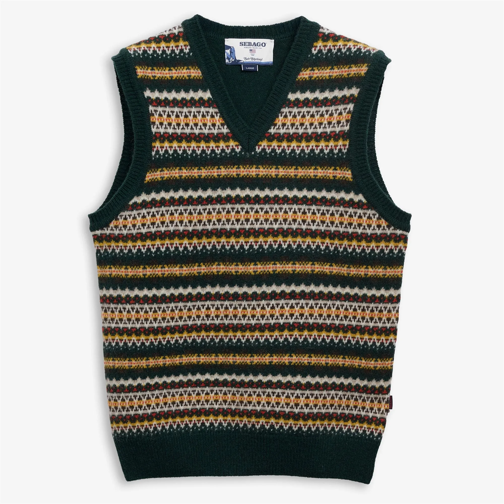 STOW - Knitwear - Vest - Unisex - Green-Yellow-Brown-Orange sold by Sebago