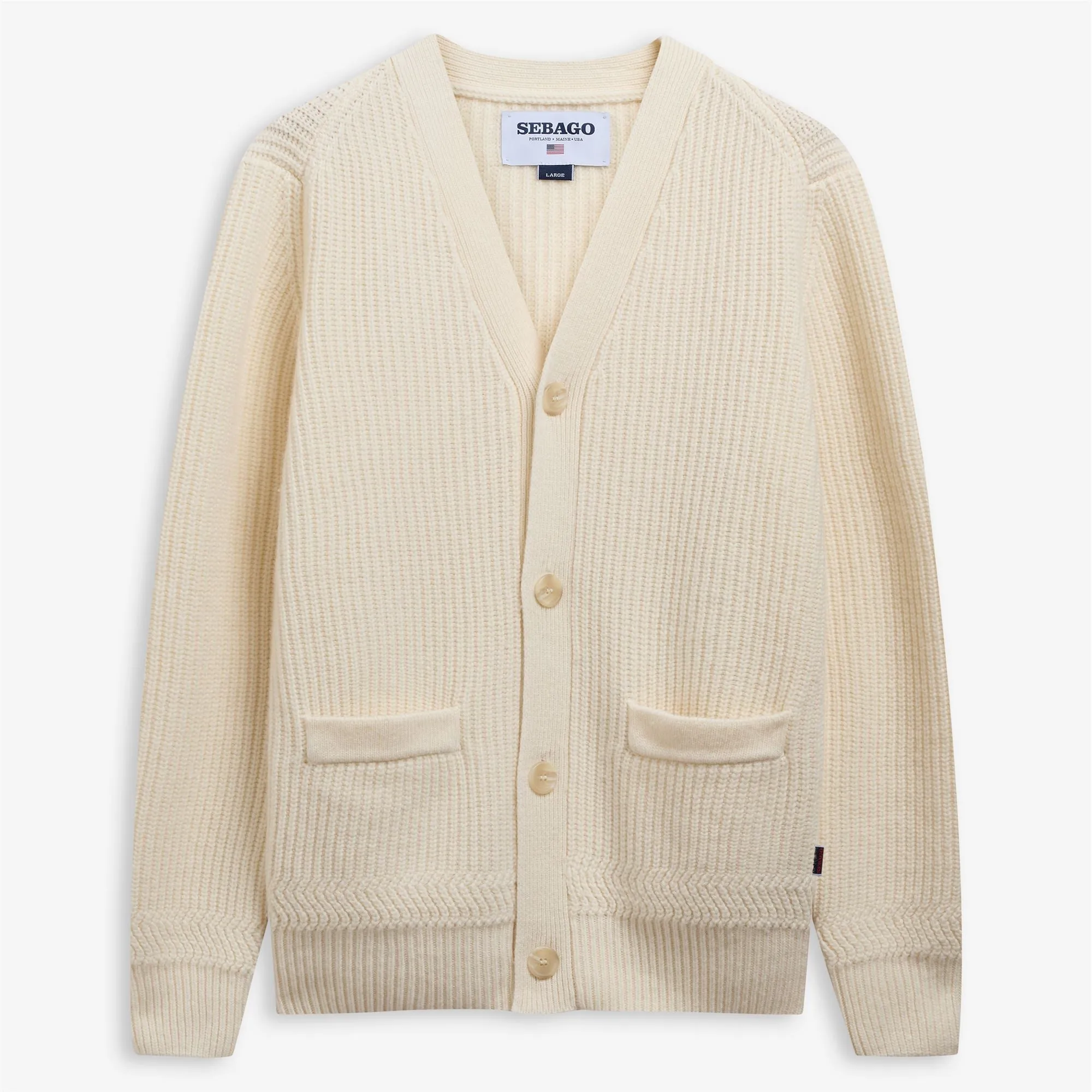 CHANDLER - Knitwear - Cardigan - Unisex - White Antique sold by Sebago