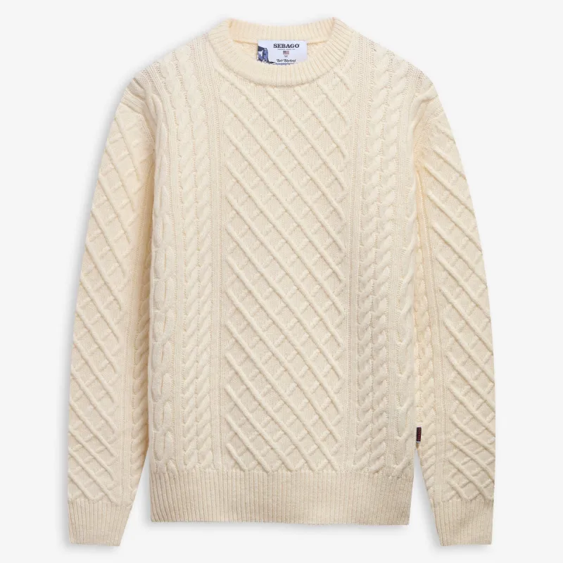 FLEMISH IRISH - Knitwear - Jumper - Unisex - White Antique made by Sebago