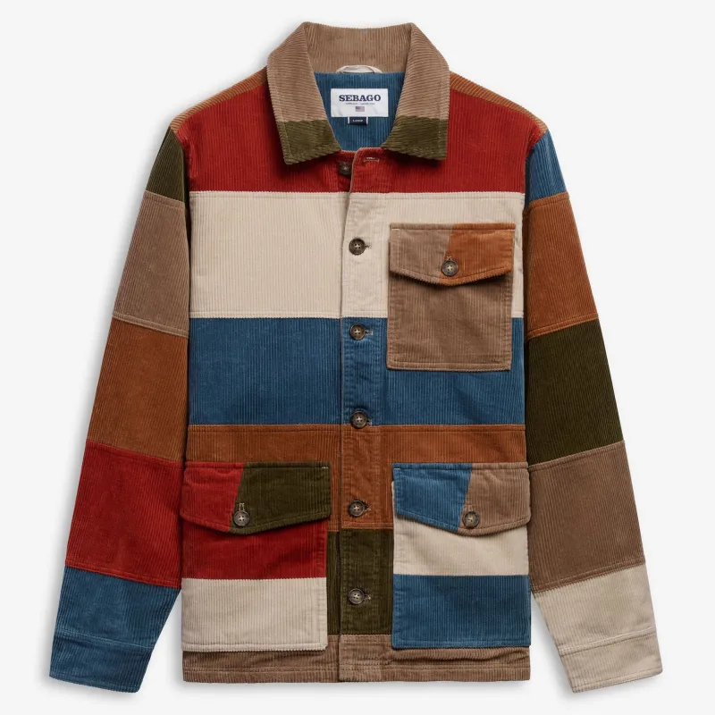 DORR CORDUROY PATCHWORK - Jackets - Jacket - Unisex - Beige-Brown-Sky-Green made by Sebago
