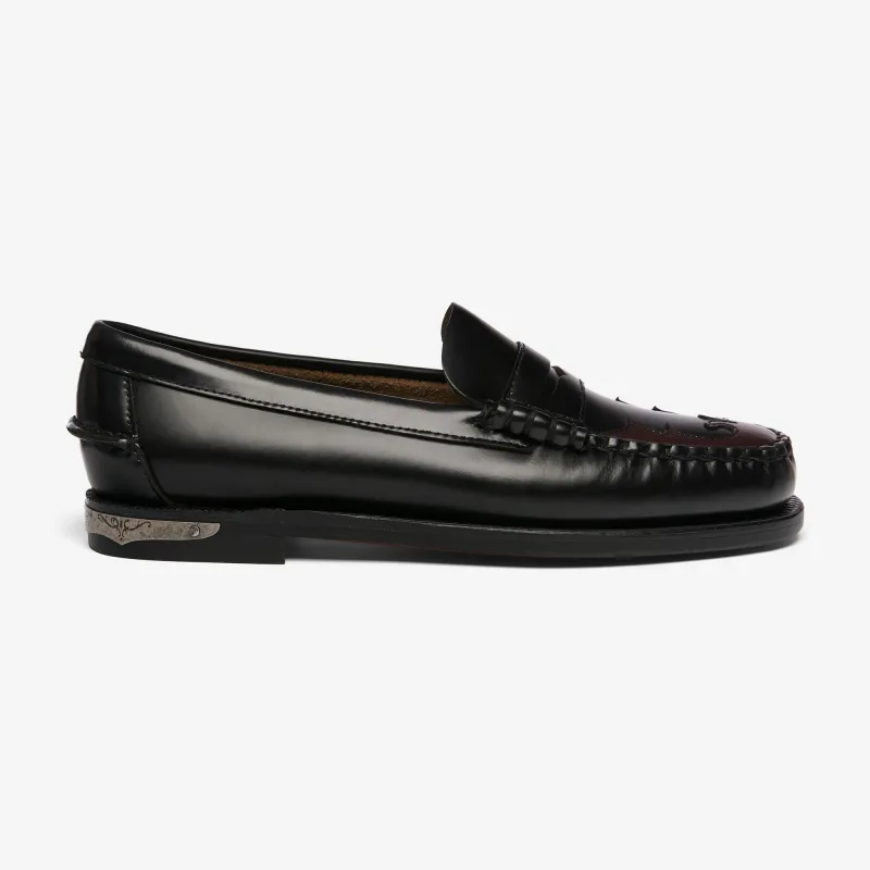 DAN SCARABEO WOMAN - Moc - Moccasin - Woman - BLACK-BURGUNDY made by Sebago
