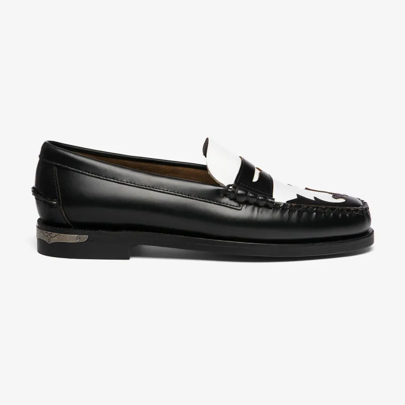DAN SCARABEO WOMAN - Moc - Moccasin - Woman - Black-White-Black-White made by Sebago