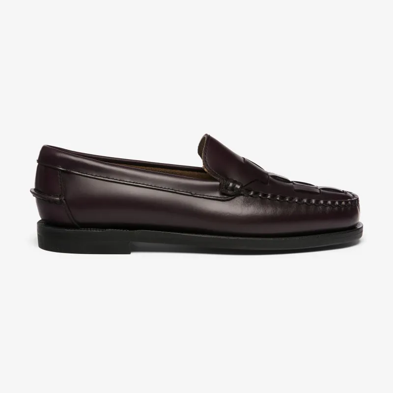 FRANK BRAIDED WOMAN - Moc - Moccasin - Woman - Brown Burgundy-Burgundy made by Sebago