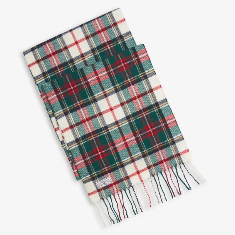 CALEB - Scarves - Scarf - Unisex - Off White- Red- Blue-Green made by Sebago