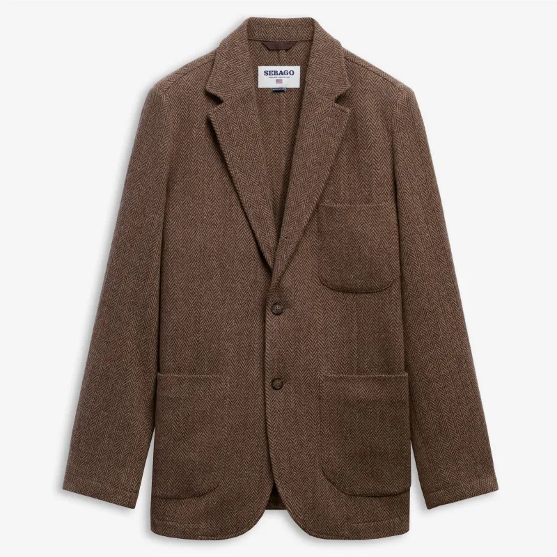 NEDDICK HERRINGBONE - Dresses - Blazer - Unisex - Beige-Brown made by Sebago