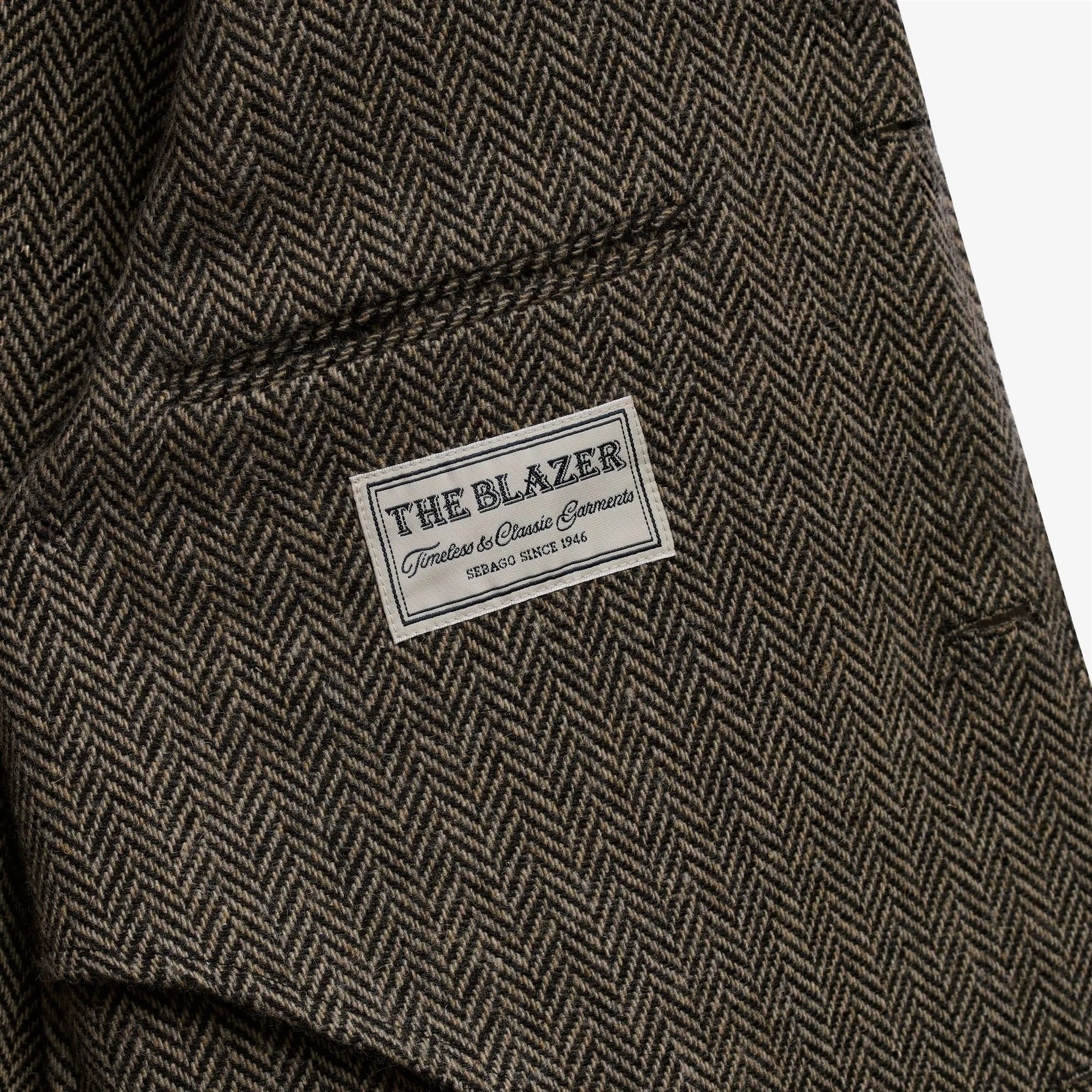 NEDDICK HERRINGBONE - Dresses - Blazer - Unisex - Warm Grey-DK Grey sold by Sebago product image thumbnail 3