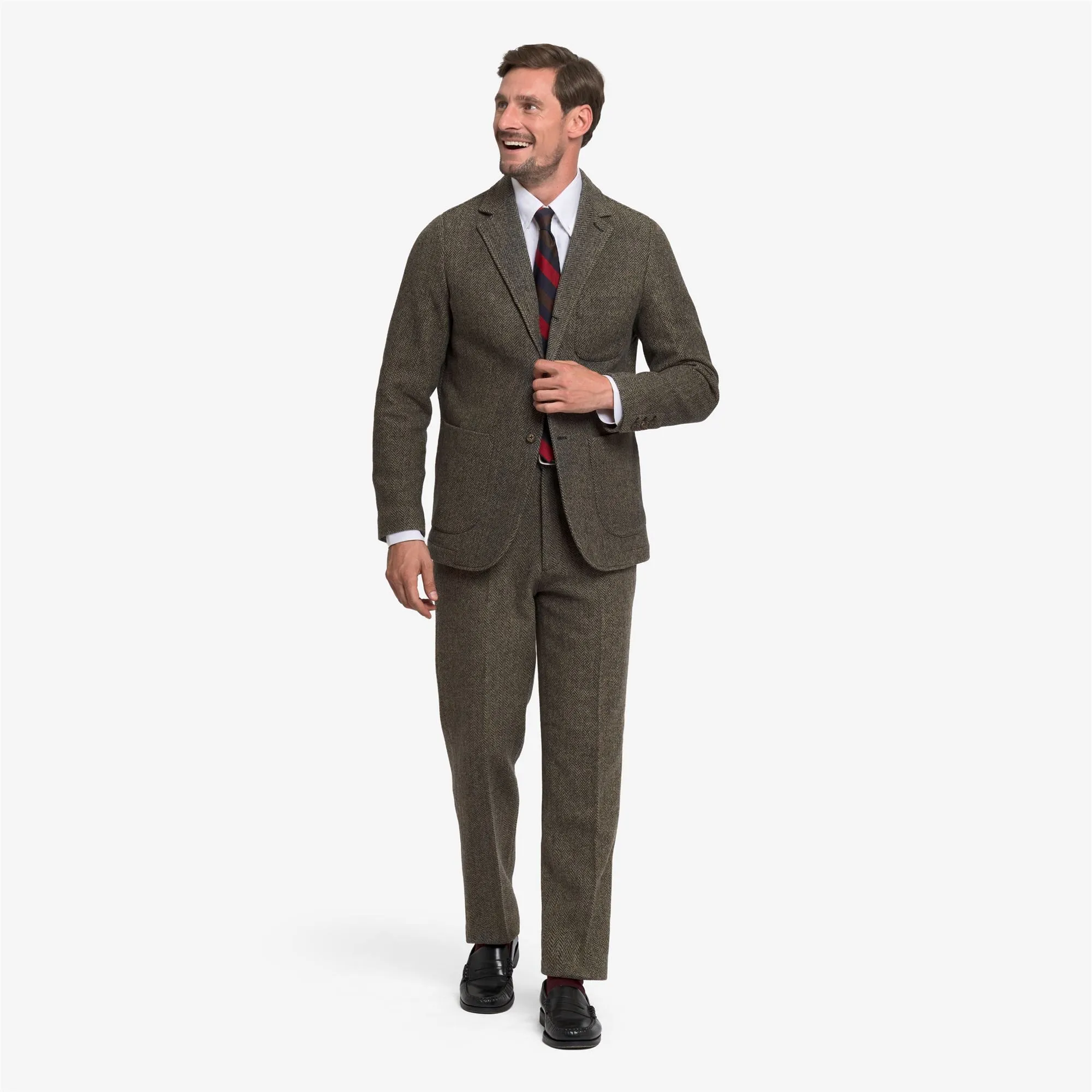 NEDDICK HERRINGBONE - Dresses - Blazer - Unisex - Warm Grey-DK Grey sold by Sebago product image thumbnail 4