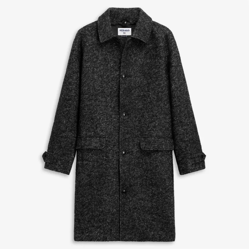 BINGHAM MOHAIR - Jackets - Coat - Unisex - Grey-Black made by Sebago