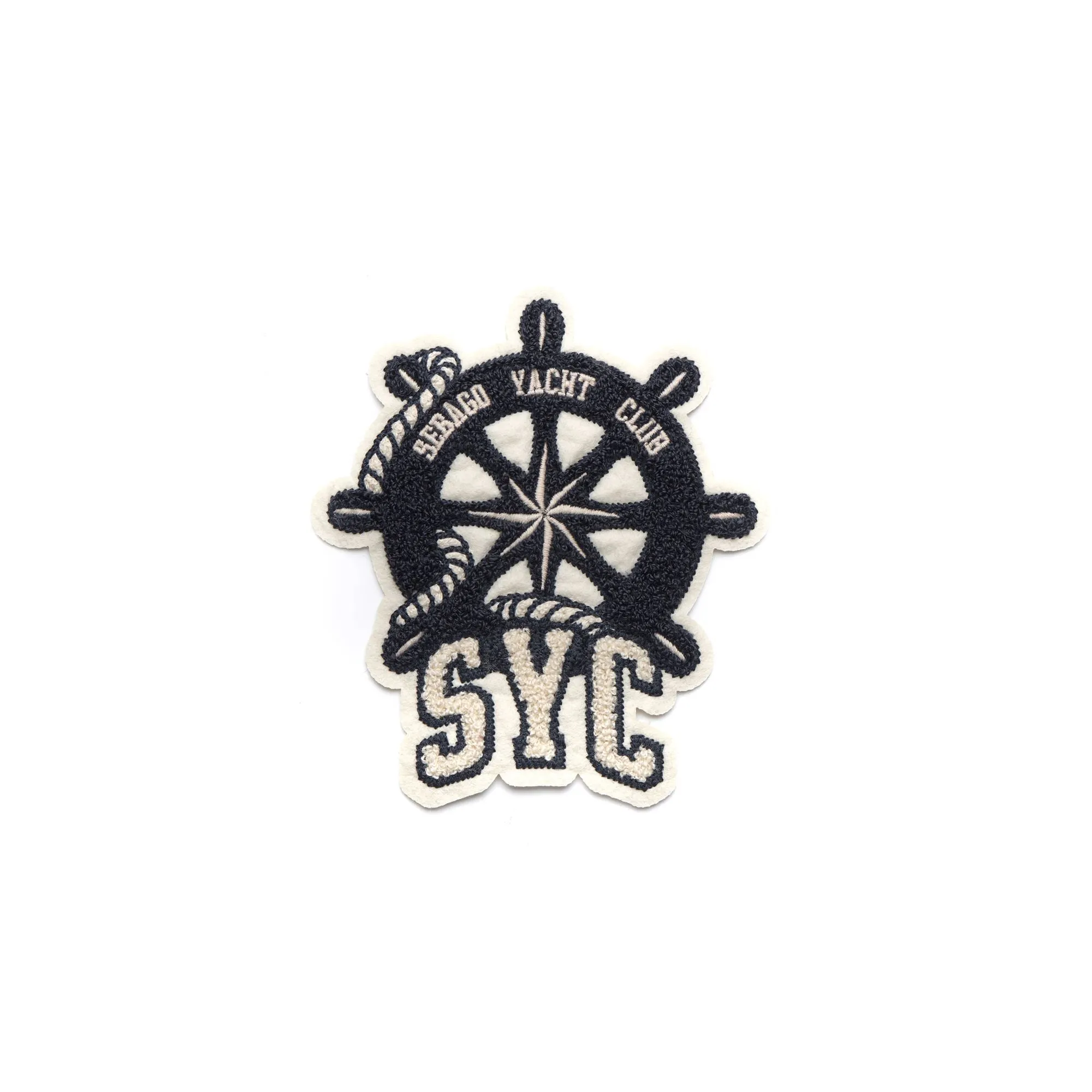 SYC HELM - External Decoration - Patch - Unisex - OFF WHITE- BLUE MARINE sold by Sebago