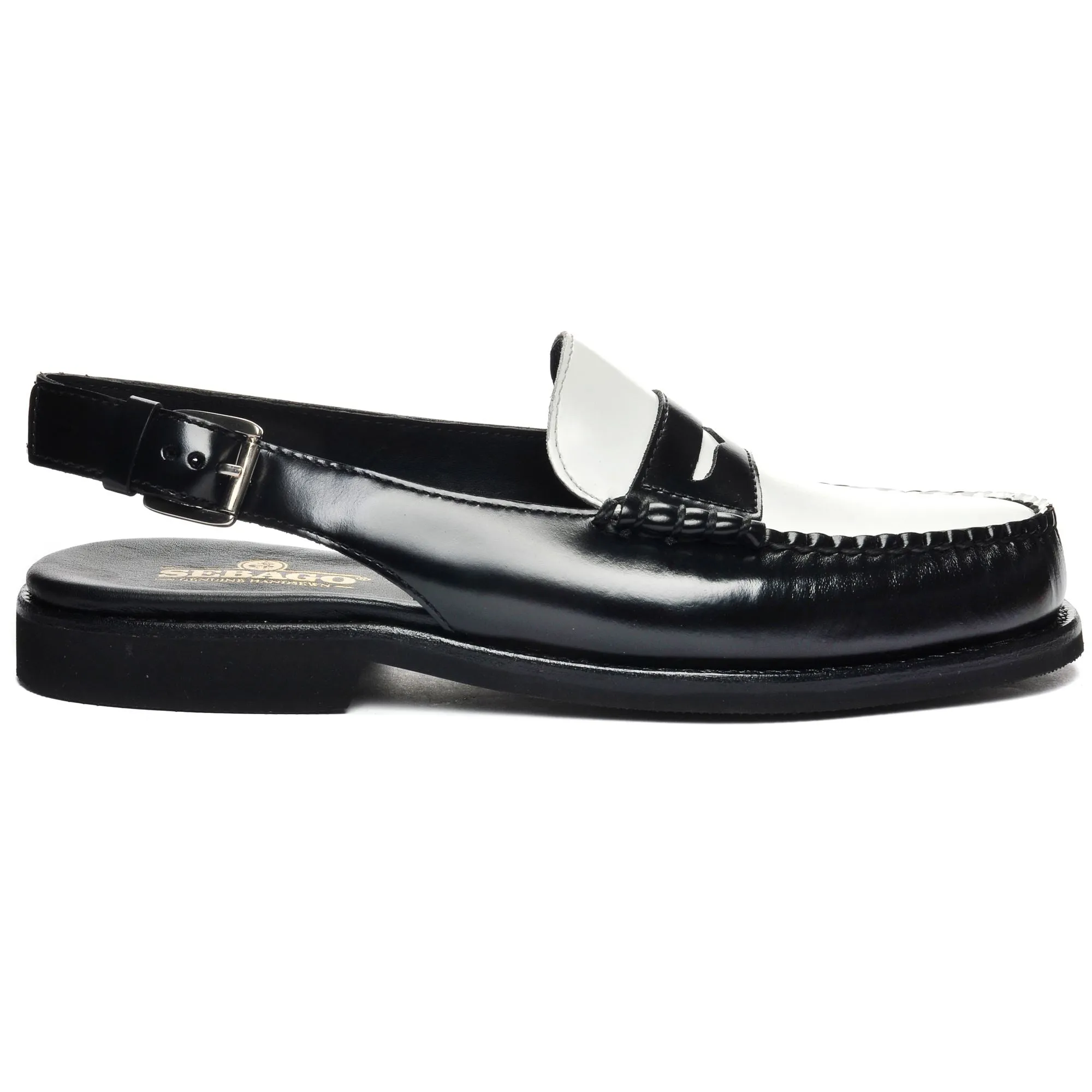 DAN SANDAL PO - Moc - Moccasin - Woman - BLACK-WHITE sold by Sebago