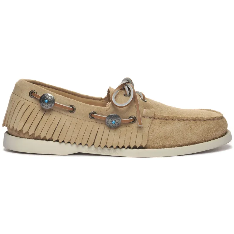 PORTLAND FRINGES - Docksides - Mocassin - Man - BEIGE CAMEL made by Sebago