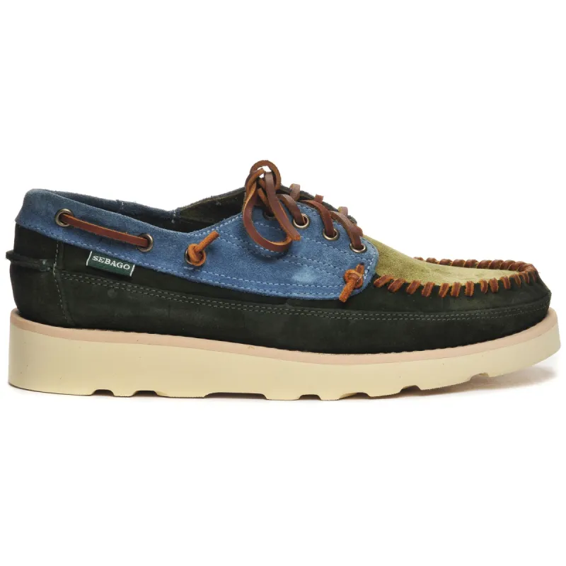CAYUGA - Moc - Moccasin - Man - GREEN DK DEPTHS- INDIGO- GREEN MOSS sold by Sebago