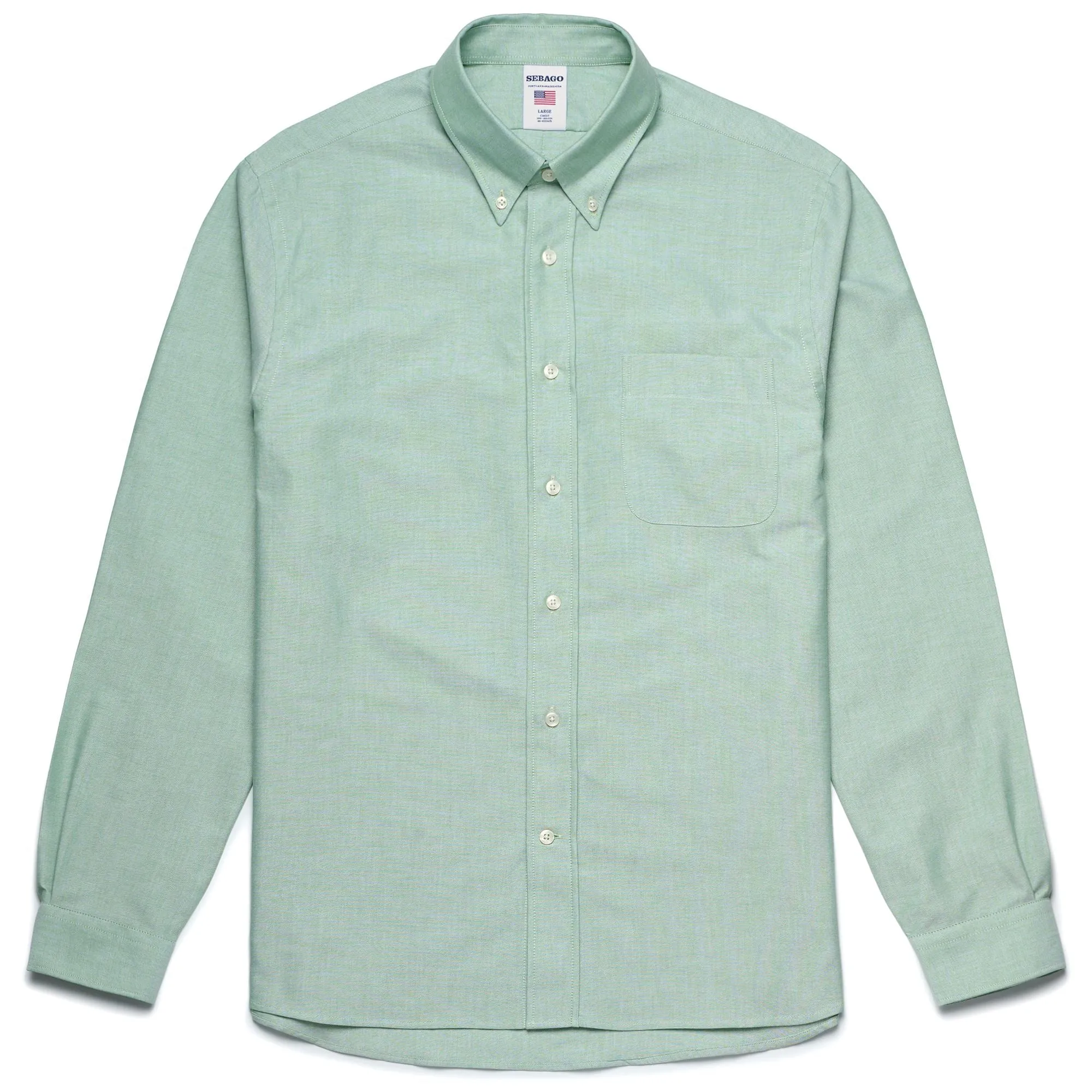 WHALEBACK - SHIRTS - Oxford - Man - GREEN LT GRASS sold by Sebago