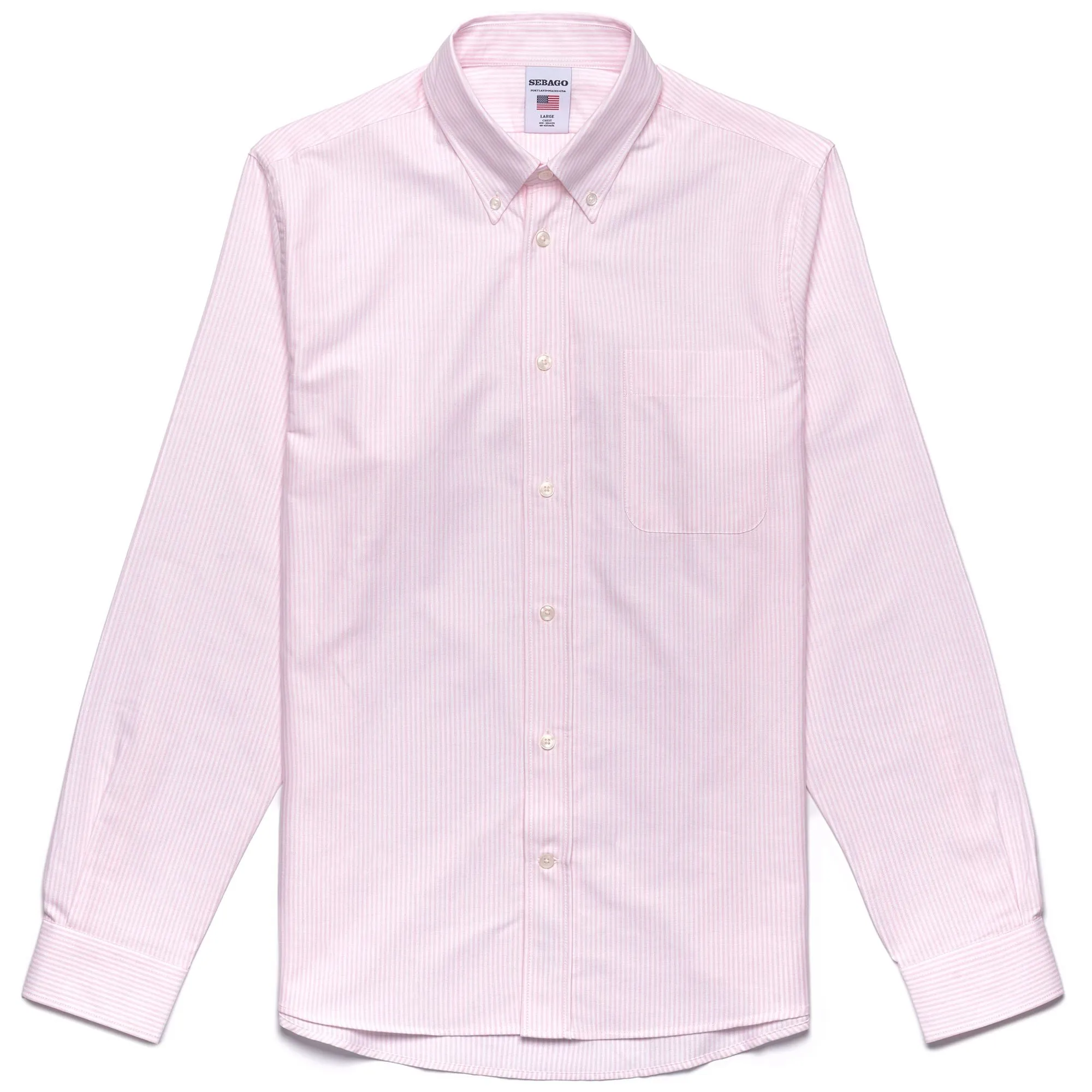 DOUBLING - SHIRTS - Button Down - Man - PINK-WHITE sold by Sebago