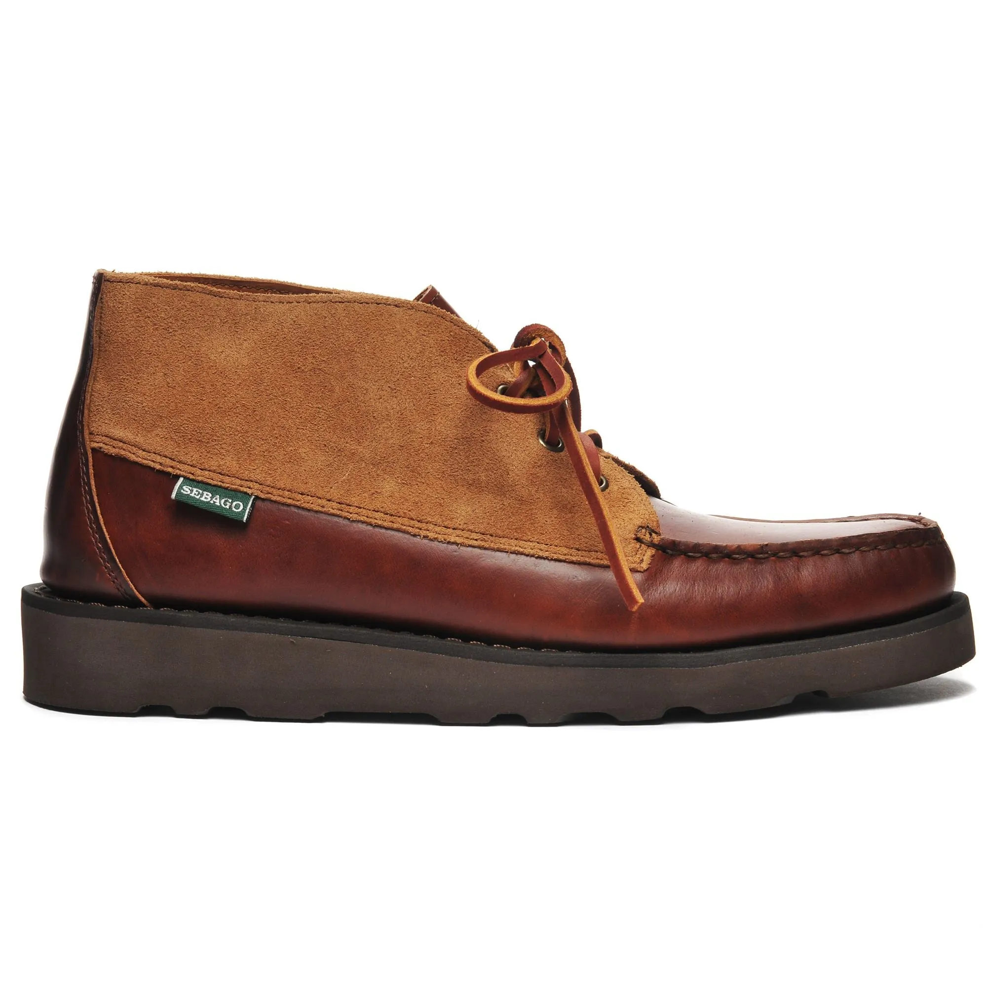 TATANKA EVA WAXY SUEDE - Moc - Mid Cut - Man - BROWN-BROWN COGNAC sold by Sebago