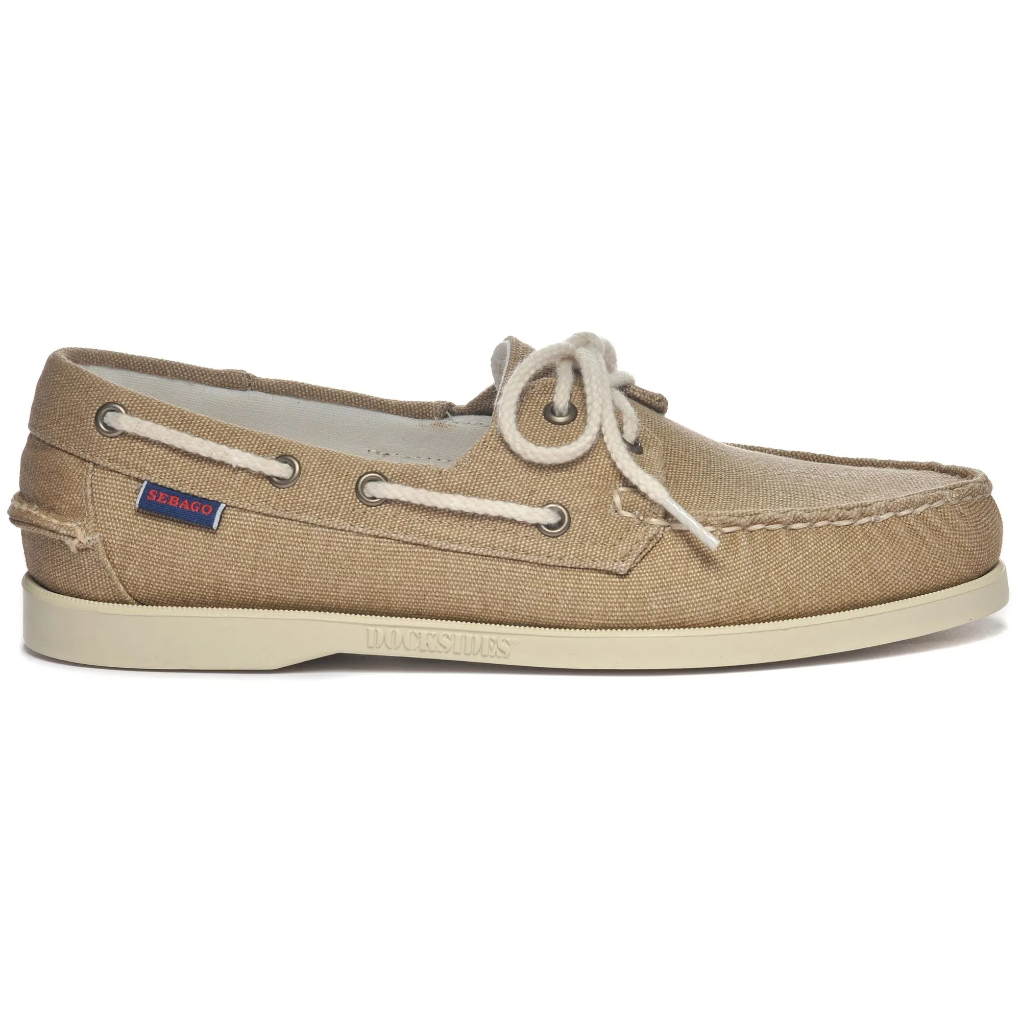 PORTLAND WASHED CANVAS - Docksides - Mocassin - Man - BEIGE CAMEL sold by Sebago