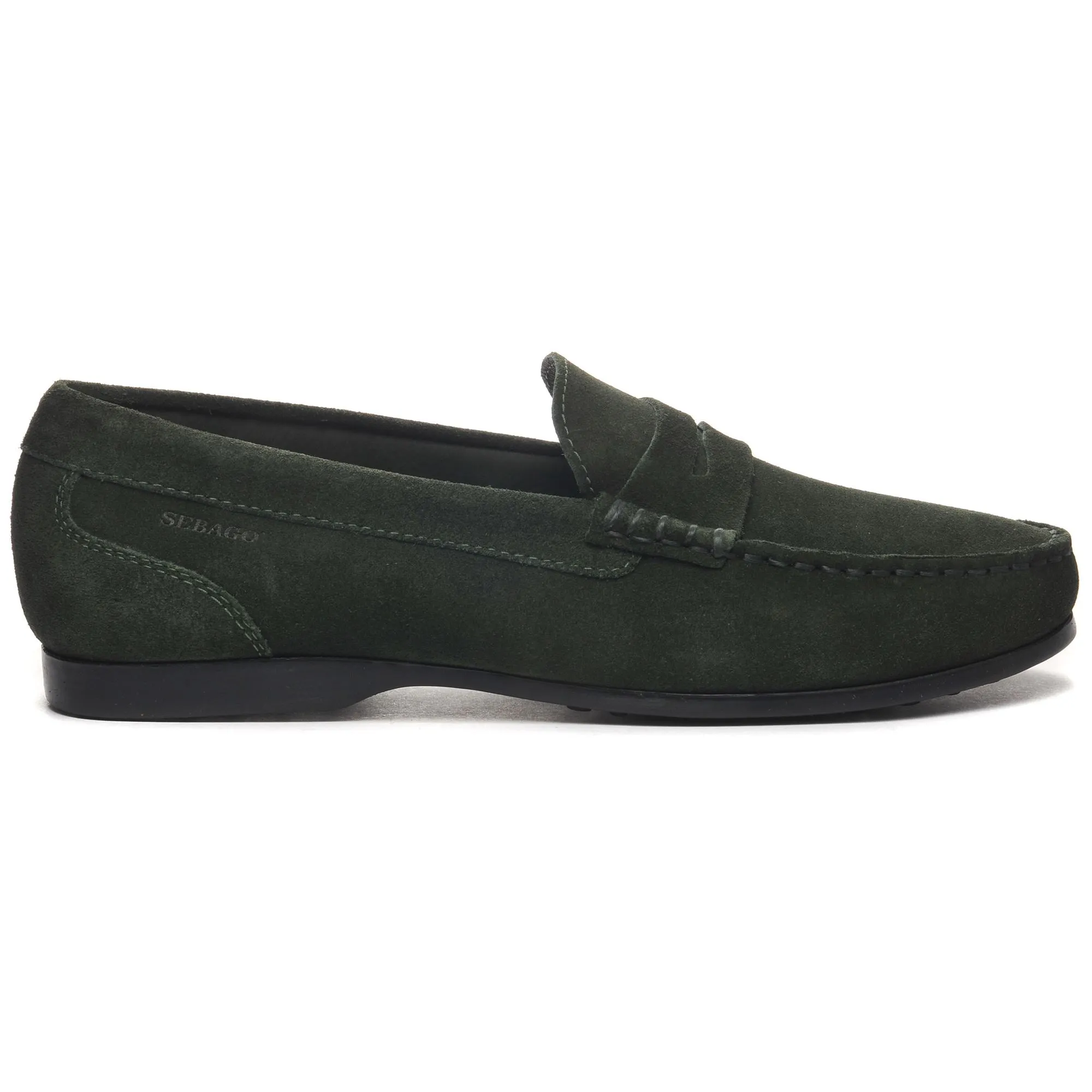 BYRON SUEDE - Moccasin - Loafers - Man - Green dk depths sold by Sebago
