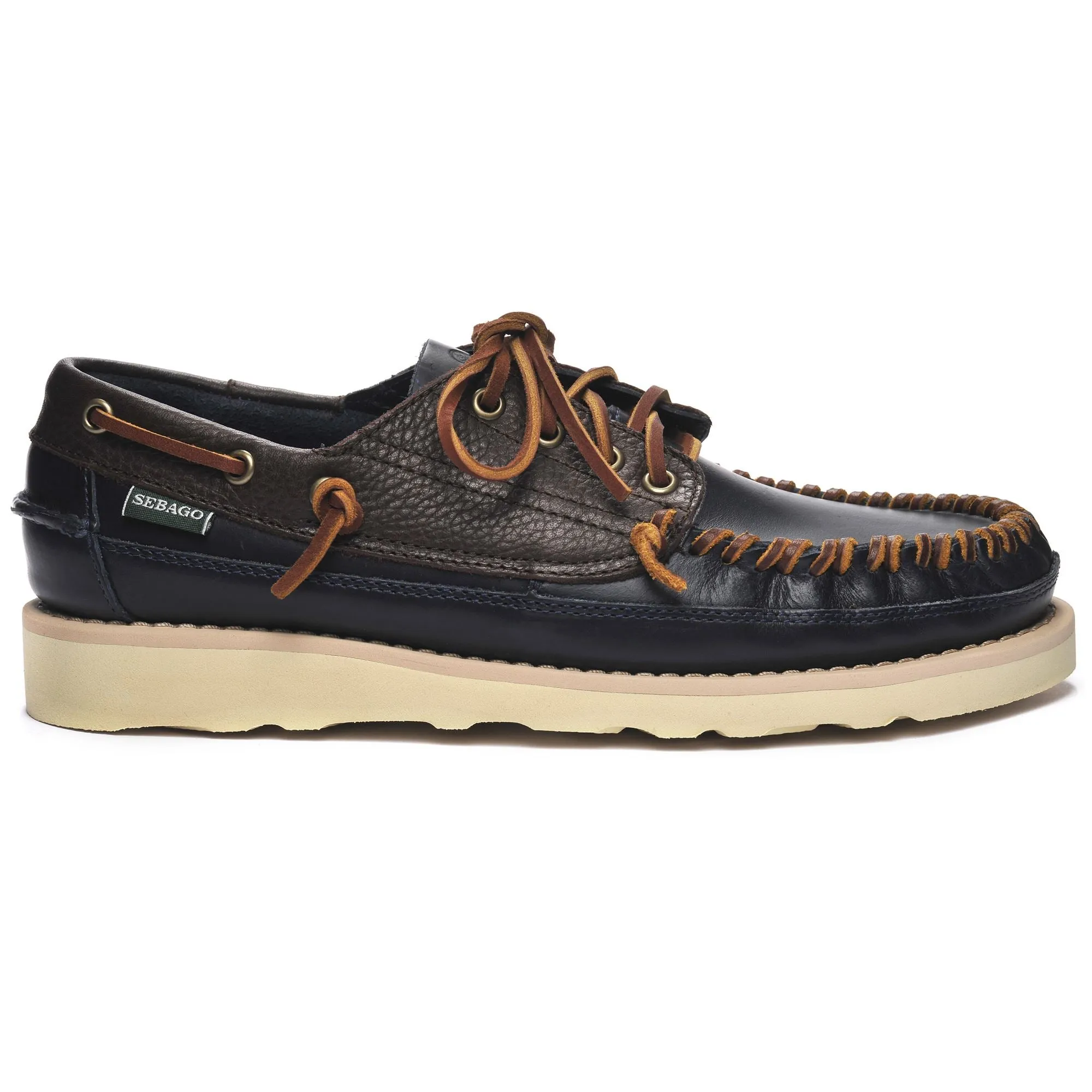 SENECA - Moc - Moccasin - Man - BLUE NAVY-DK BROWN sold by Sebago