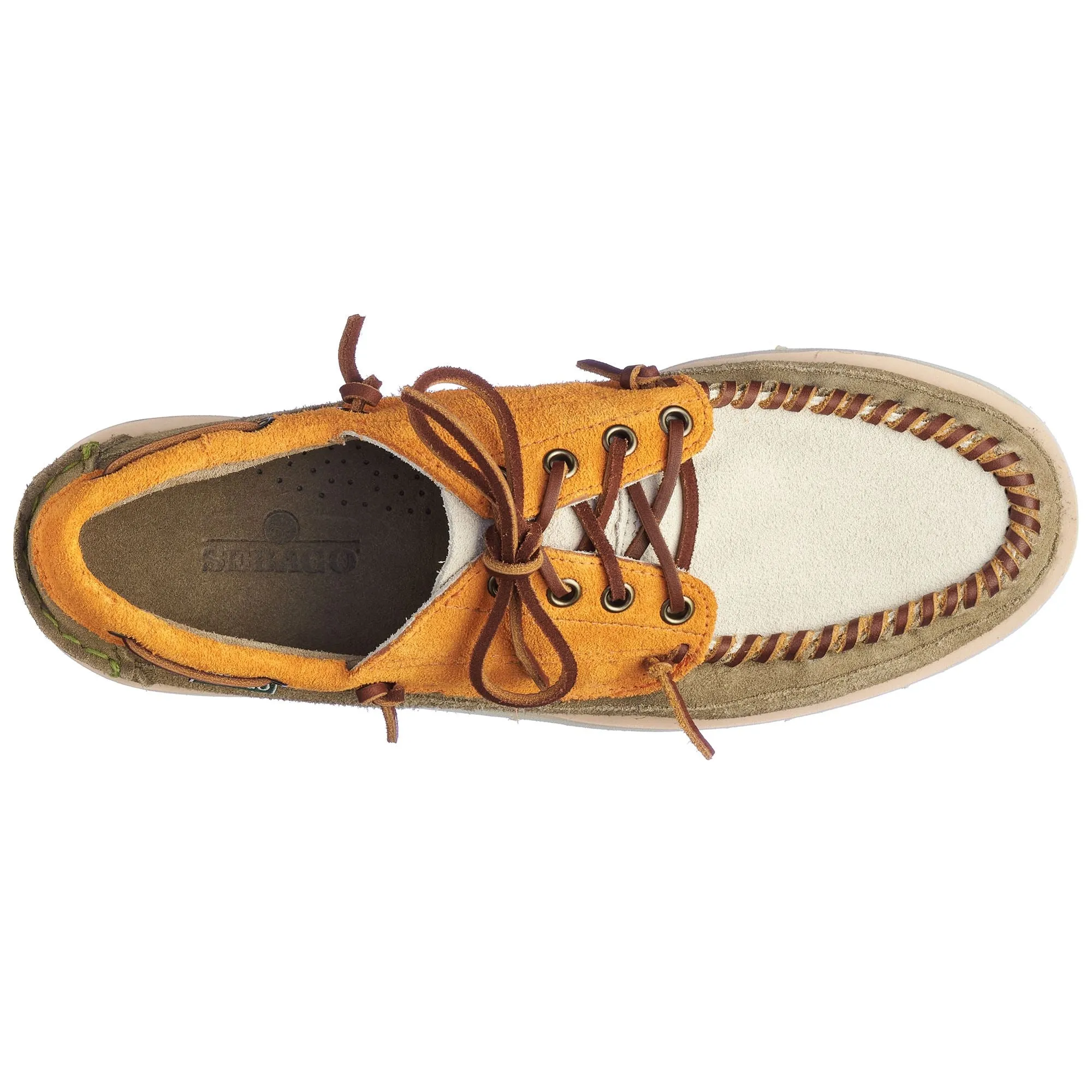 CAYUGA - Moc - Moccasin - Man - FLAME ORANGE- PAPYRUS- OLIVE sold by Sebago product image thumbnail 4