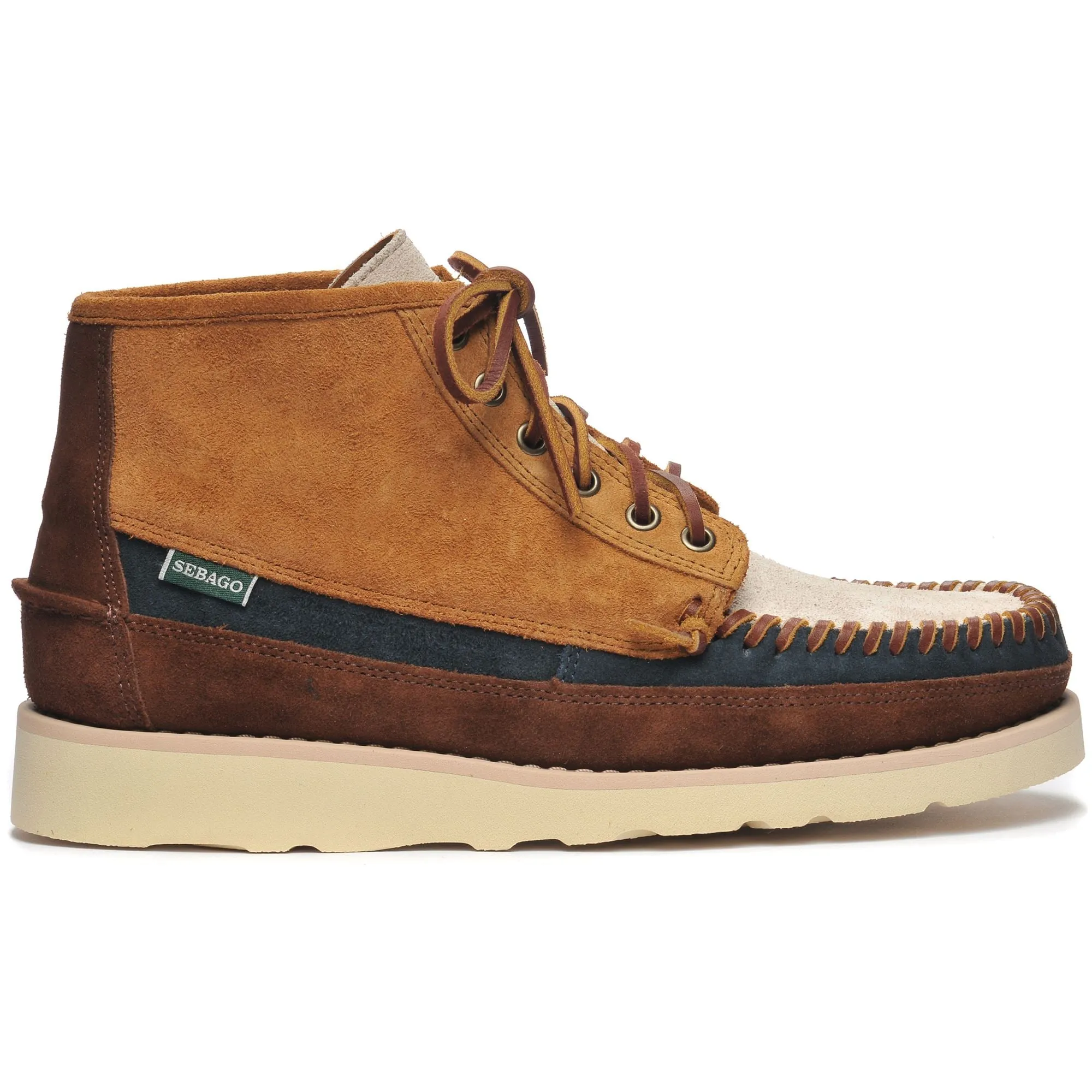 Cayuga Mid - Moc - Mid Cut - Man - TAN-PAPYRUS-NAVY-DKBROWN sold by Sebago