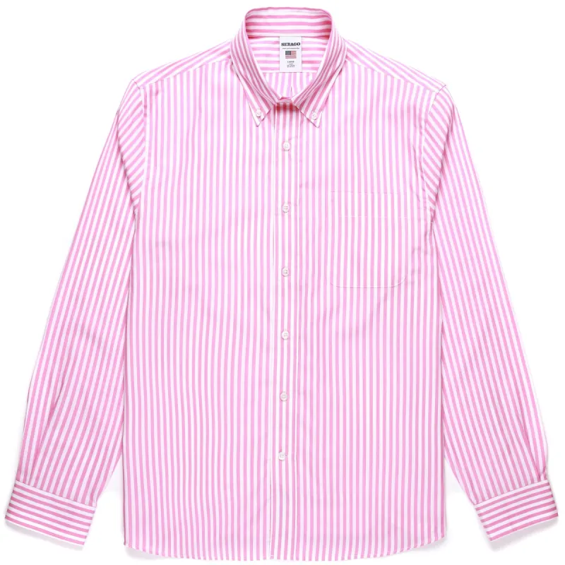 OAKLAND - SHIRTS - Button  Down - Unisex - WHITE-PINK sold by Sebago