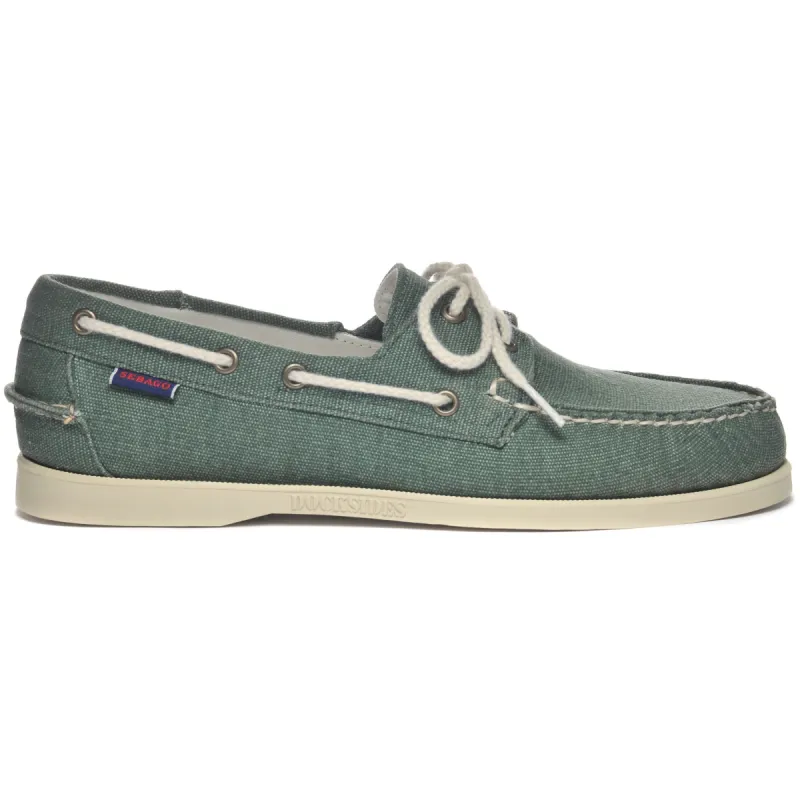 Portland Washed Canvas - Green Military sold by Sebago
