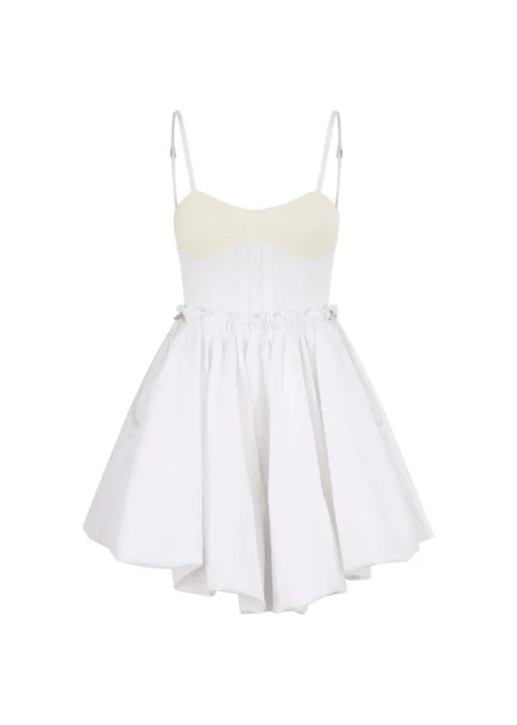 The Attico // Mini Dress Cotton Popeline Stretch / White made by The Attico