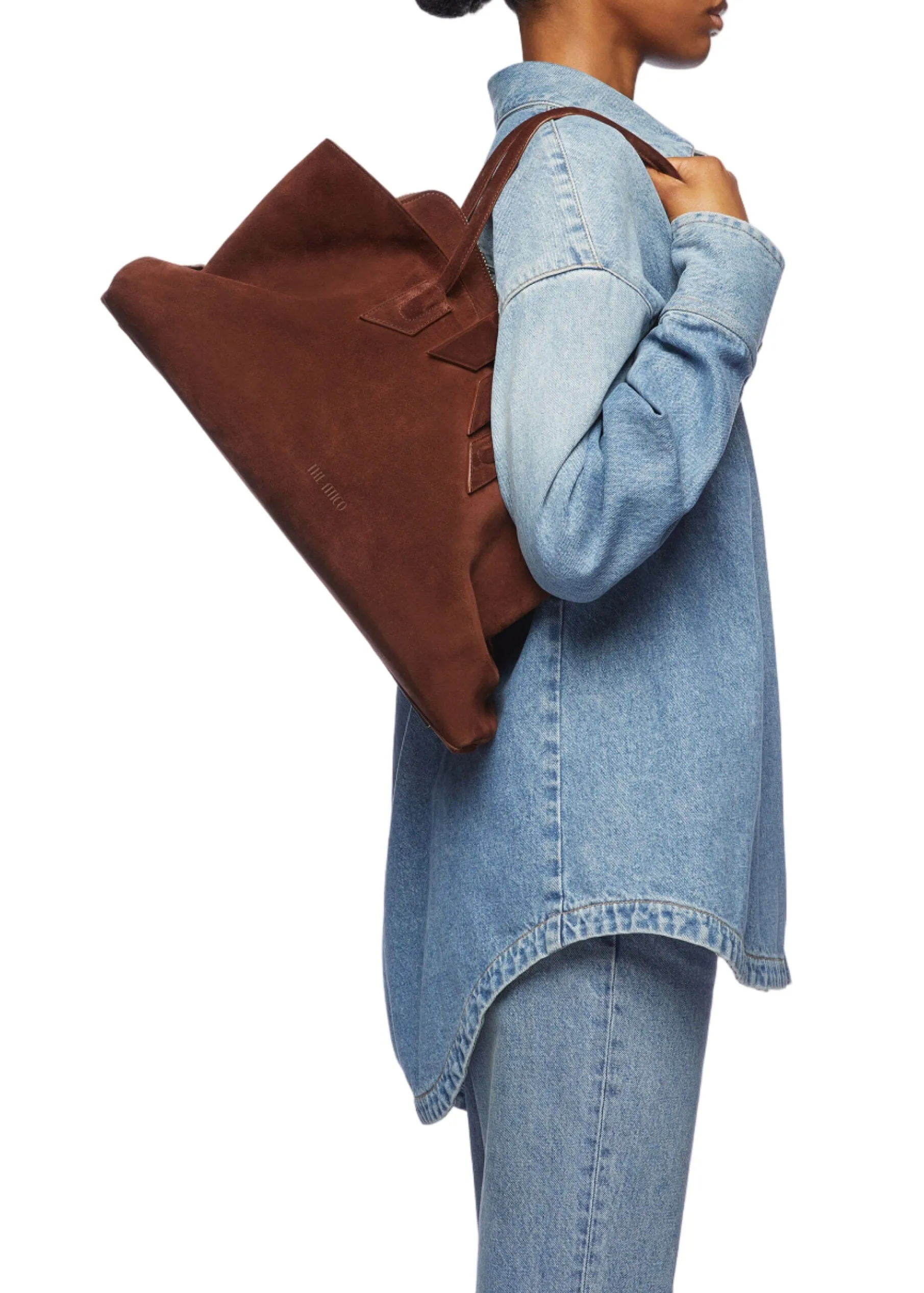 The Attico // "La Passeggiata Medium" Top Suede / Light Chocolate sold by Seletti product image thumbnail 2