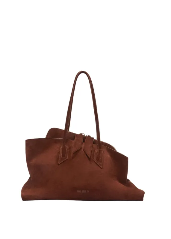 The Attico // "La Passeggiata Medium" Top Suede / Light Chocolate sold by Seletti