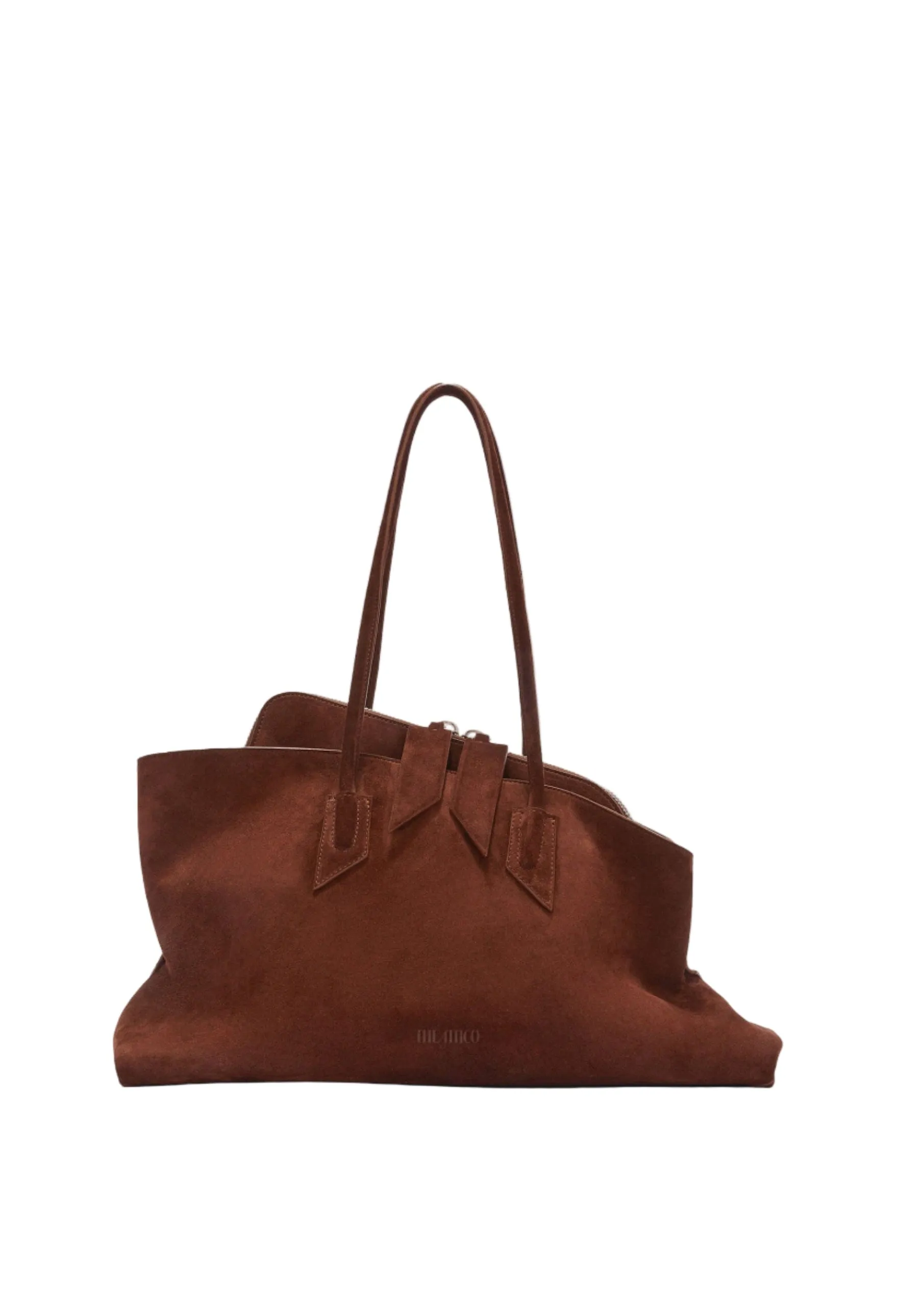 The Attico // "La Passeggiata Medium" Top Suede / Light Chocolate sold by Seletti
