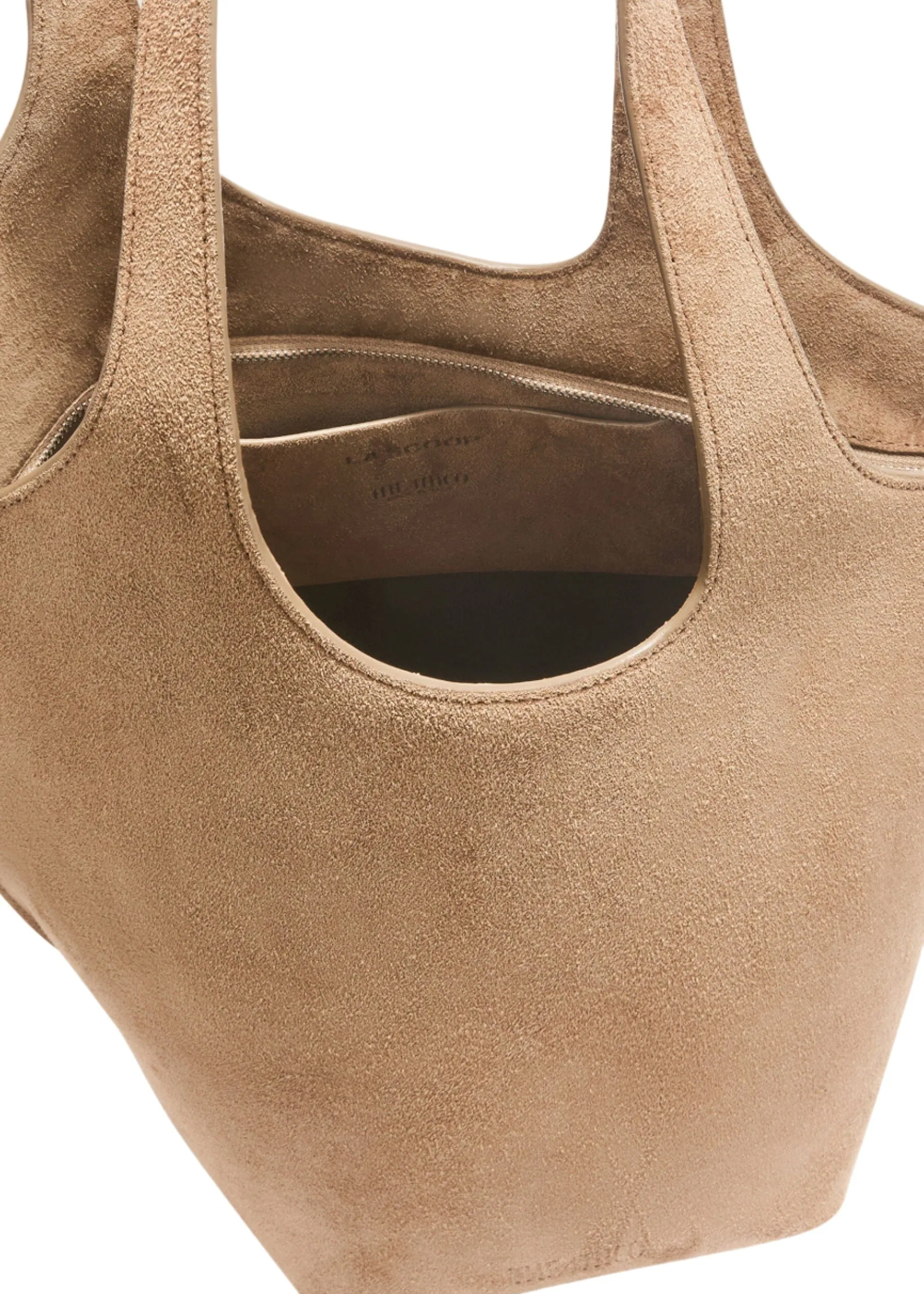 The Attico // "La Scoop Medium" Shoulder Suede / Tobacco sold by Seletti product image thumbnail 2