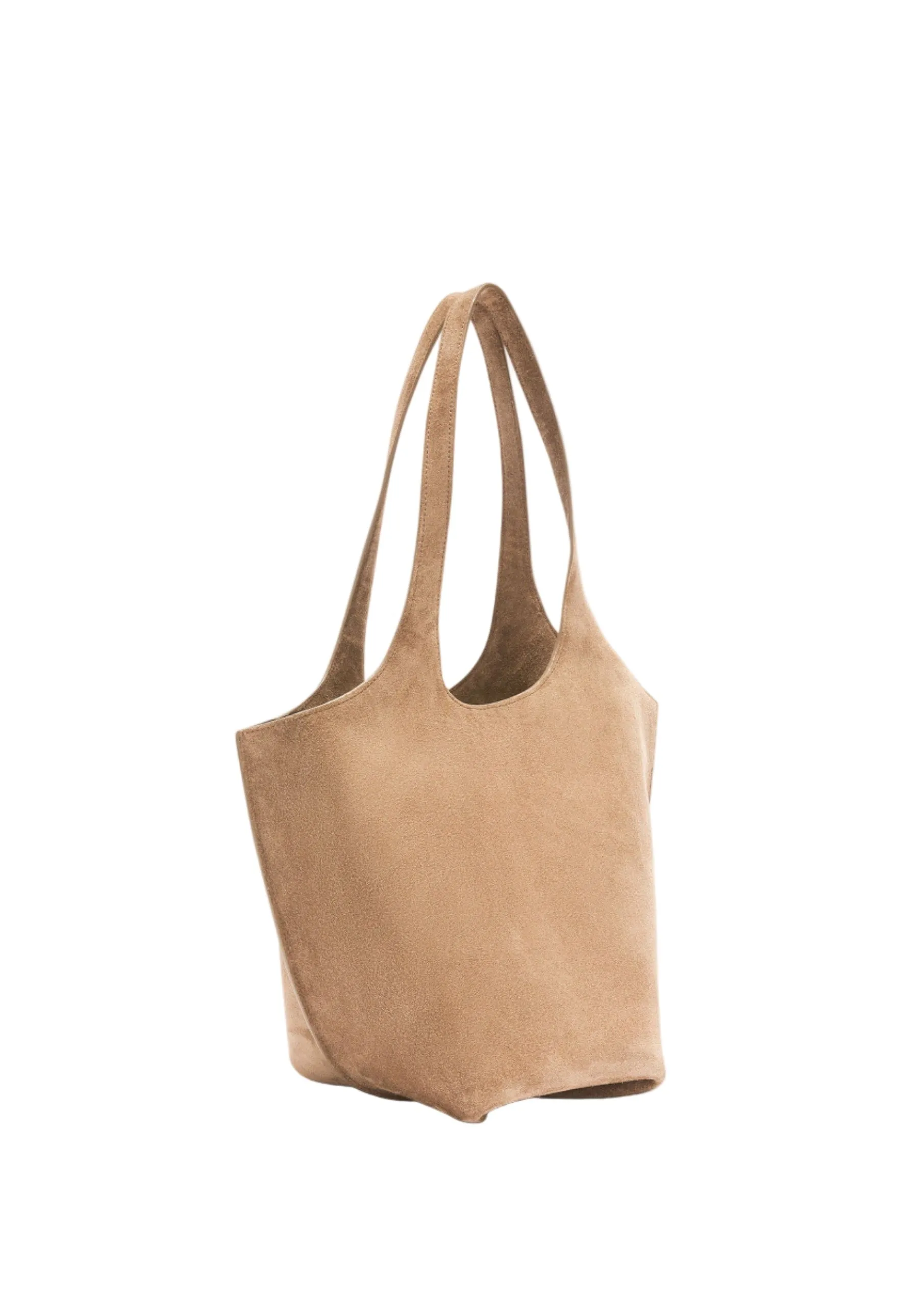 The Attico // "La Scoop Medium" Shoulder Suede / Tobacco sold by Seletti product image thumbnail 5