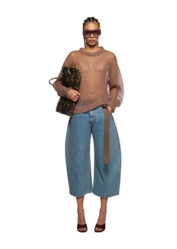 The Attico // Long Pant Washed Denim / Sky Blue made by Seletti