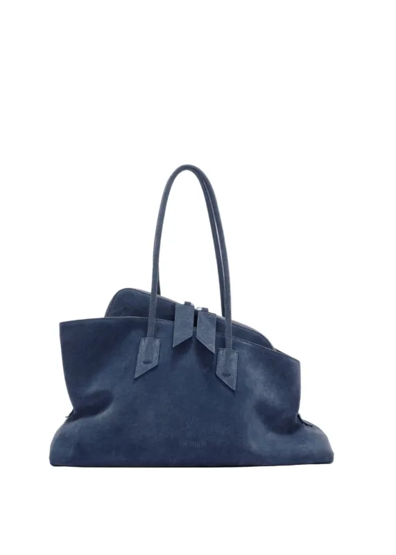 The Attico // "La Passeggiata" Medium Top Suede / Sapphire Blue sold by Seletti