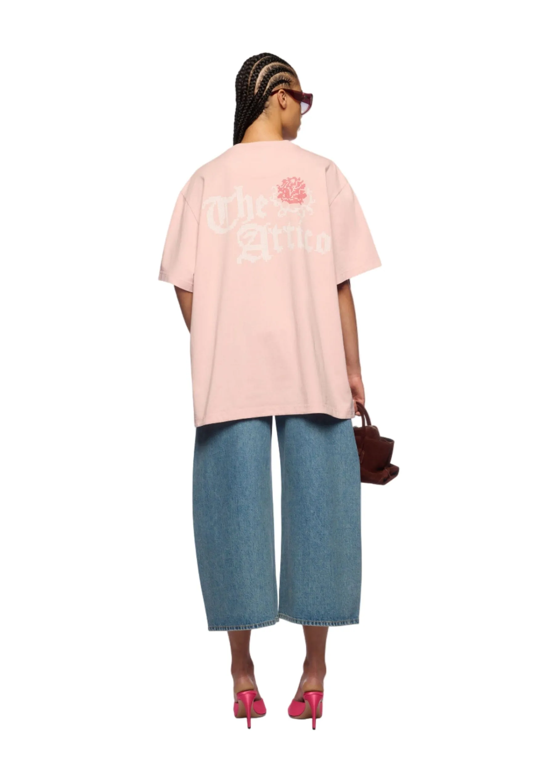 The Attico // T-Shirt Light Jersey With Cross Stitch / Rose sold by Seletti product image thumbnail 2